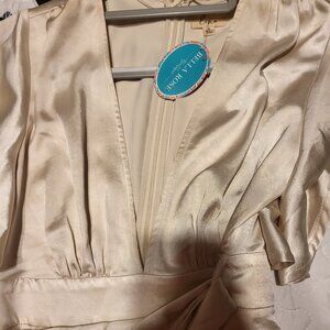 Boutique silk champagne dress